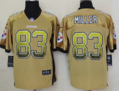Nike Pittsburgh Steelers #83 Heath Miller 2013 Drift Fashion Yellow Elite Jersey