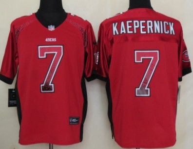 Nike San Francisco 49ers #7 Colin Kaepernick 2013 Drift Fashion Red Elite Jersey