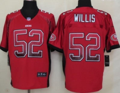 Nike San Francisco 49ers #52 Patrick Willis 2013 Drift Fashion Red Elite Jersey