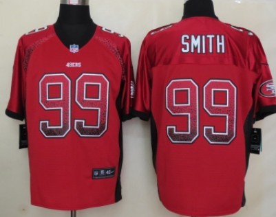 Nike San Francisco 49ers #99 Aldon Smith 2013 Drift Fashion Red Elite Jersey
