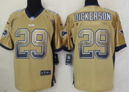 Nike St. Louis Rams #29 Eric Dickerson 2013 Drift Fashion Gold Elite Jersey