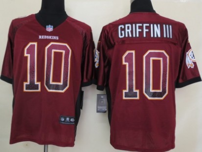 Nike Washington Redskins #10 Robert Griffin III 2013 Drift Fashion Red Elite Jersey