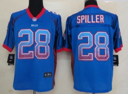 Nike Buffalo Bills #28 C.J. Spiller 2013 Drift Fashion Blue Elite Jersey