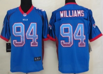 Nike Buffalo Bills #94 Mario Williams 2013 Drift Fashion Blue Elite Jersey
