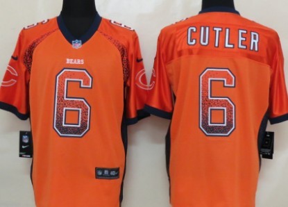 Nike Chicago Bears #6 Jay Cutler 2013 Drift Fashion Orange Elite Jersey