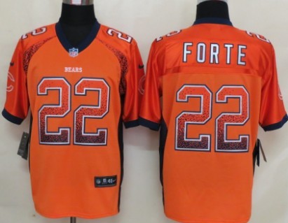 Nike Chicago Bears #22 Matt Forte 2013 Drift Fashion Orange Elite Jersey
