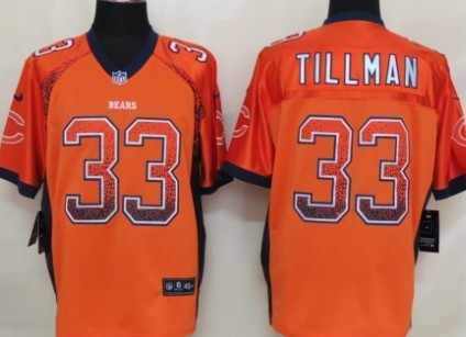 Nike Chicago Bears #33 Charles Tillman 2013 Drift Fashion Orange Elite Jersey