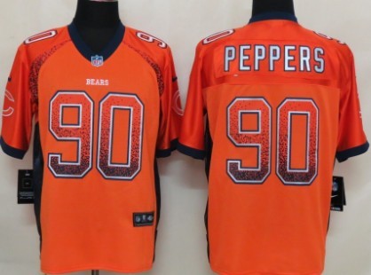 Nike Chicago Bears #90 Julius Peppers 2013 Drift Fashion Orange Elite Jersey