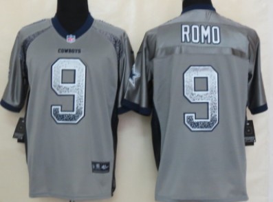 Nike Dallas Cowboys #9 Tony Romo 2013 Drift Fashion Gray Elite Jersey