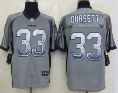 Nike Dallas Cowboys #33 Tony Dorsett 2013 Drift Fashion Gray Elite Jersey