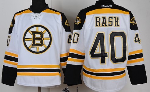 Boston Bruins #40 Tuukka Rask White Jersey
