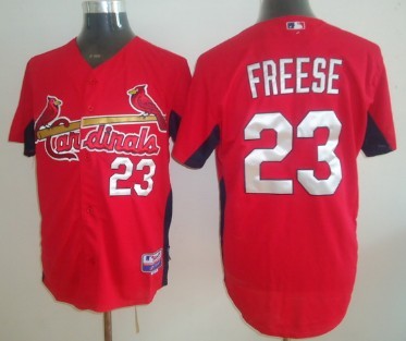 St. Louis Cardinals #23 David Freese Red BP Jersey