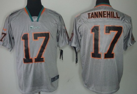 Nike Miami Dolphins #17 Ryan Tannehill Lights Out Gray Elite Jersey