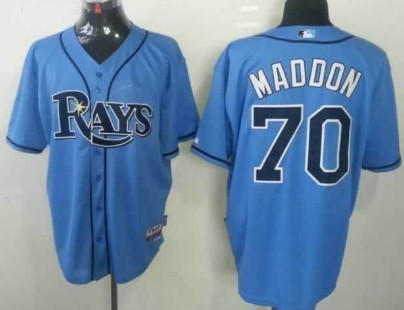 Tampa Bay Rays #70 Joe Maddon Light Blue Jersey