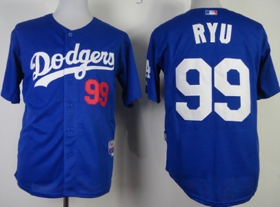 Los Angeles Dodgers #99 Hyun-Jin Ryu Blue Jersey