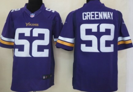 Nike Minnesota Vikings #52 Chad Greenway 2013 Purple Limited Jersey