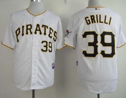 Pittsburgh Pirates #39 Jason Grilli White Jersey