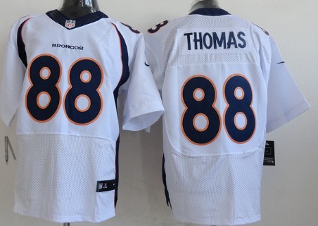Nike Denver Broncos #88 Demaryius Thomas 2013 White Elite Jersey