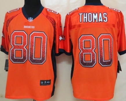 Nike Denver Broncos #80 Julius Thomas 2013 Drift Fashion Orange Elite Jersey