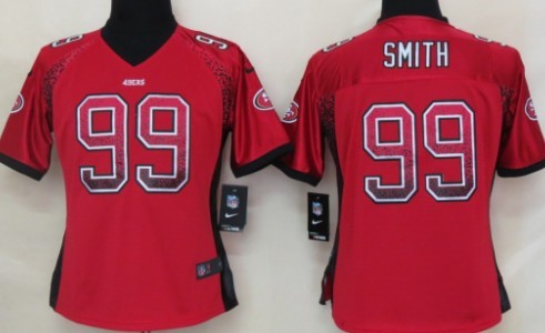 Nike San Francisco 49ers #99 Aldon Smith 2013 Drift Fashion Red Womens Jersey