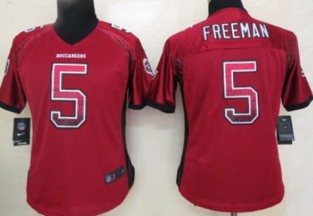 Nike Tampa Bay Buccaneers #5 Josh Freeman 2013 Drift Fashion Red Womens Jersey
