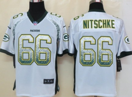 Nike Green Bay Packers #66 Ray Nitschke 2013 Drift Fashion White Elite Jersey
