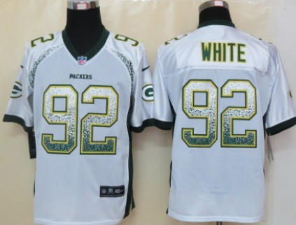 Nike Green Bay Packers #92 Reggie White 2013 Drift Fashion White Elite Jersey