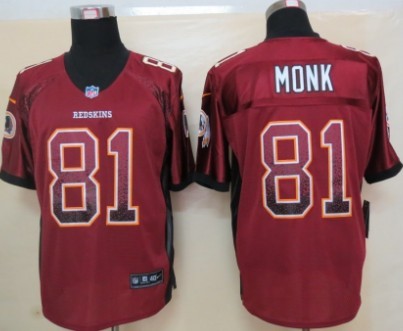 Nike Washington Redskins #81 Art Monk 2013 Drift Fashion Red Elite Jersey