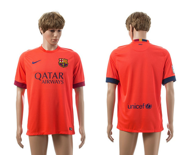 2014-2015 Barcelona AAA+ Thailand Quality Soccer Jersey Short Sleeves Orange