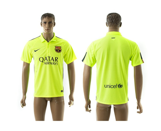 2014-2015 Barcelona AAA+ Thailand Quality Soccer Jersey UCL Green Third