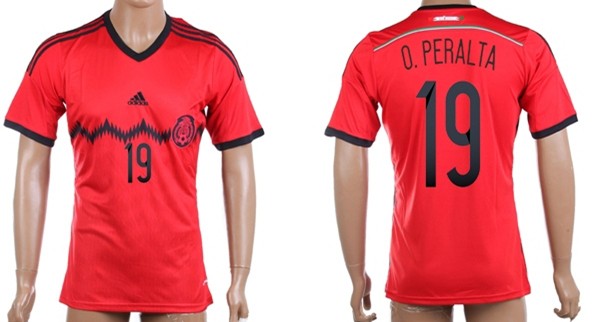 2014 World Cup Mexico #19 O.Peralta Away Soccer AAA+ T-Shirt