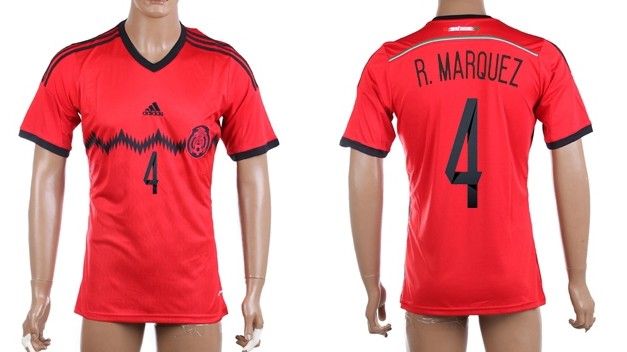 2014 World Cup Mexico #4 R.Marquez Away Soccer AAA+ T-Shirt