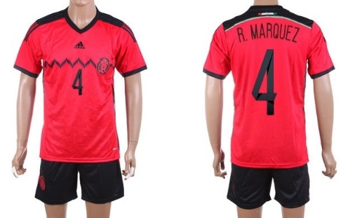 2014 World Cup Mexico #4 R.Marquez Away Soccer Shirt Kit
