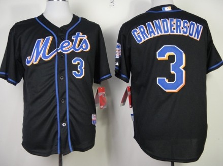 New York Mets #3 Curtis Granderson Black Jersey