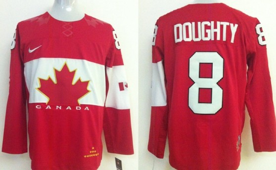 2014 Olympics Canada #8 Drew Doughty Red Jersey