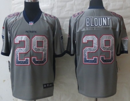 Nike New England Patriots #29 LeGarrette Blount 2013 Drift Fashion Gray Elite Jersey