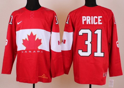 2014 Olympics Canada #31 Carey Price Red Jersey