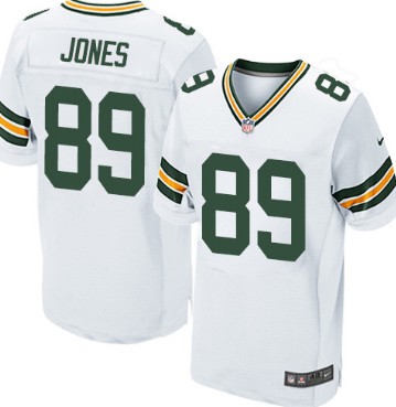 Nike Green Bay Packers #89 James Jones White Elite Jersey