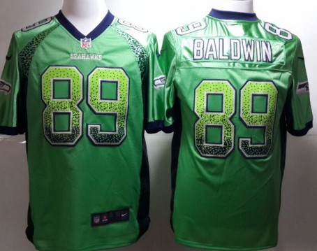 Nike Seattle Seahawks #89 Doug Baldwin 2013 Drift Fashion Green Elite Jersey
