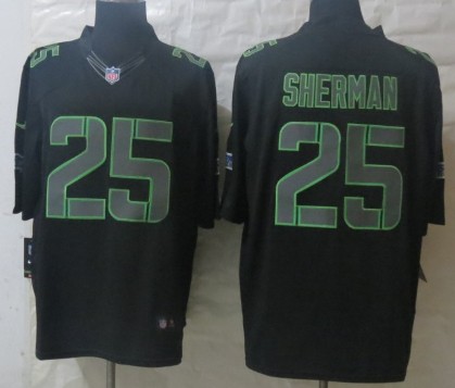 Nike Seattle Seahawks #25 Richard Sherman Black Impact Limited Jersey
