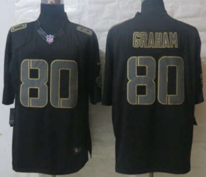 Nike New Orleans Saints #80 Jimmy Graham Black Impact Limited Jersey