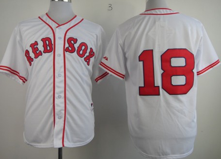 Boston Red Sox #18 Shane Victorino 1936 White Jersey