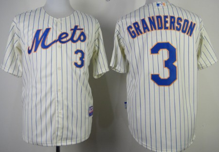 New York Mets #3 Curtis Granderson Cream Jersey