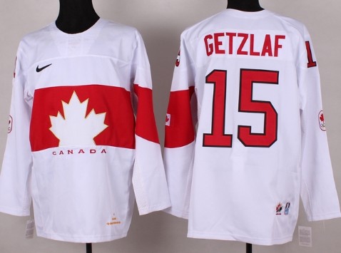 2014 Olympics Canada #15 Ryan Getzlaf White Jersey