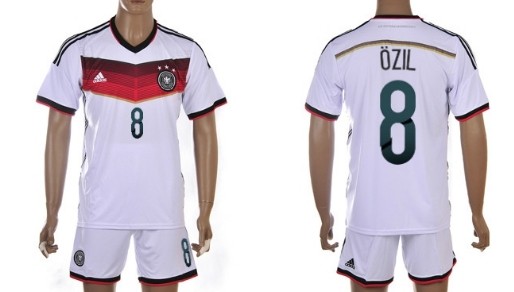 2014 World Cup Germany #8 Ozil Home Soccer Shirt Kit