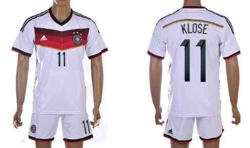 2014 World Cup Germany #11 Klose Home Soccer Shirt Kit