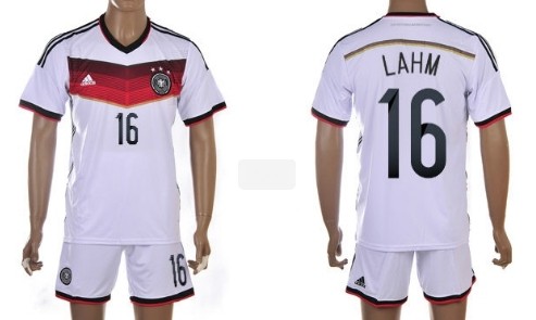 2014 World Cup Germany #16 Lahm Home Soccer Shirt Kit