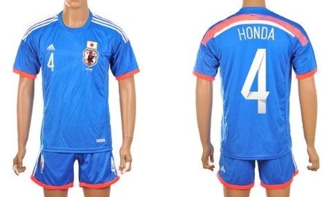 2014 World Cup Japan #4 Honda Home Soccer Shirt Kit