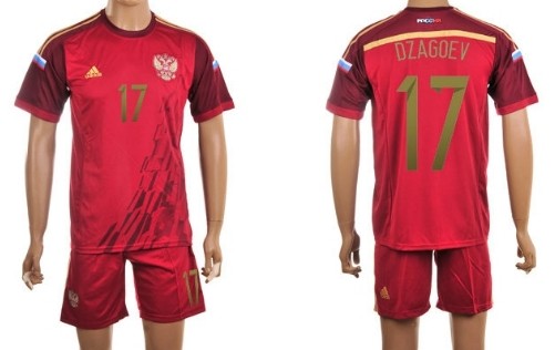 2014 World Cup Russia #17 Dzagoev Home Soccer Shirt Kit