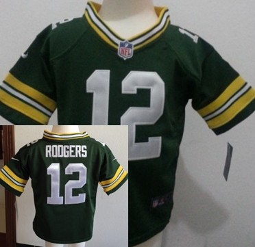 Nike Green Bay Packers #12 Aaron Rodgers Green Toddlers Jersey